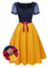 Robe de princesse à col en cœur et nœud des années 40