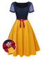 Robe de princesse à col en cœur et nœud des années 40