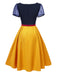Robe de princesse à col en cœur et nœud des années 40