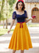 Robe de princesse à col en cœur et nœud des années 40
