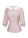 2PCS chemisier rose contrasté et robe grise des années 40