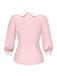 2PCS chemisier rose contrasté et robe grise des années 40