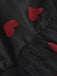 Robe à bretelles en patchwork de mailles à cœurs rouges des années 1950