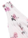 Robe rose en mousseline de soie roses col V profond des années 1940