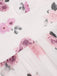 Robe rose en mousseline de soie roses col V profond des années 1940