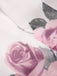 Robe rose en mousseline de soie roses col V profond des années 1940