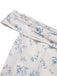 Robe bleue à volants et épaules dénudées à motif floral des années 1930