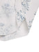 Robe bleue à volants et épaules dénudées à motif floral des années 1930