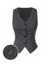 Gilet sans manches à rayures fines gris foncé des années 1960