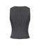 Gilet sans manches à rayures fines gris foncé des années 1960