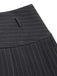 [Prévente] 2PCS Gilet à rayures fines vin rouge et jupe plissée des années 60