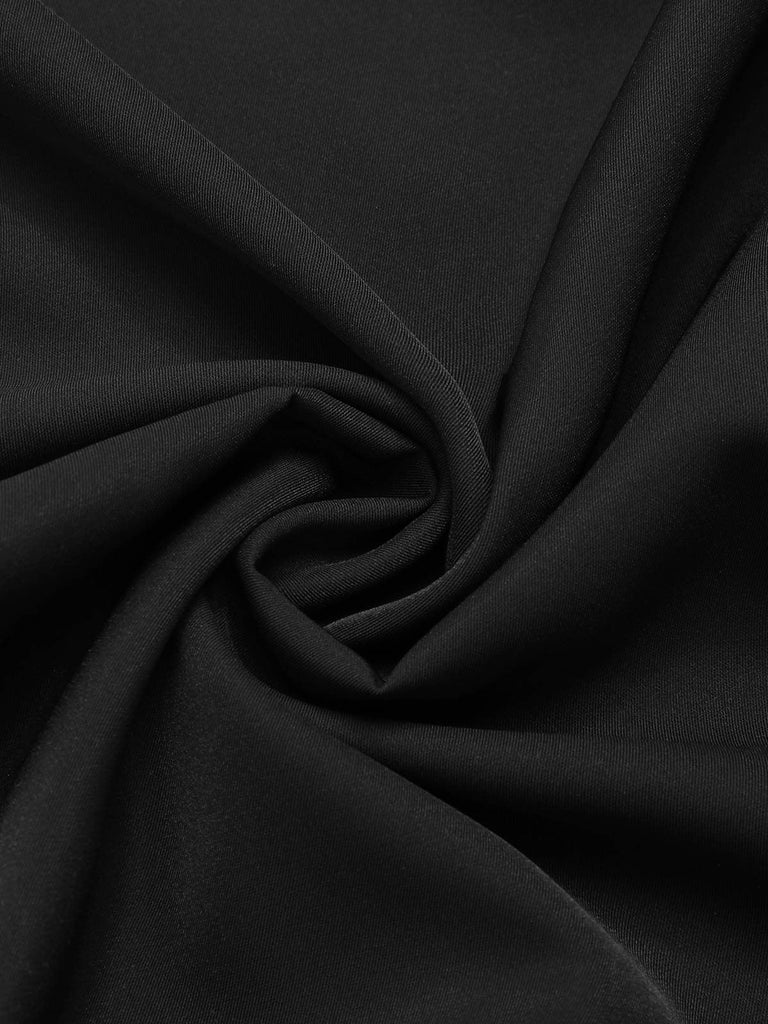 Jupe sirène asymétrique noire uni des années 1930