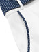 Combishort bleu à bretelles en patchwork à pois des années 1940