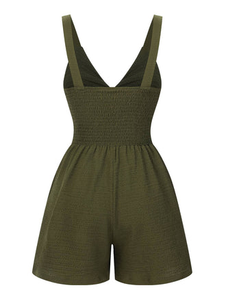 Combishort torsadée ajourée verte des années 1940