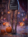 Collants noirs gothiques à imprimé Halloween - 5
