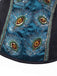 Corset noir brodé de motifs de plumes de paon années 1930