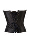 Corset noir brodé de motifs de plumes de paon années 1930