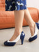 Mary Jane Patchwork Chaussures à talons hauts