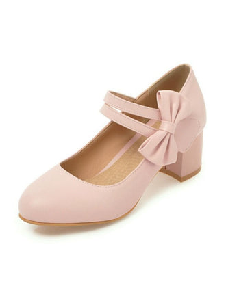 Chaussures vintage à bout rond et talon conique