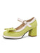 Chaussures à talons hauts Mary Jane vintage nœud contrasté