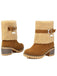 Bottes mi-mollet en polaire velours perle vintage