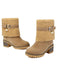 Bottes mi-mollet en polaire velours perle vintage