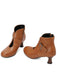 Bottines à bout rond, découpes, boucle et talon bloc