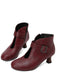 Bottines à bout rond, découpes, boucle et talon bloc
