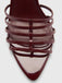 Sandales à Talons Hauts Bout Pointu Vintage Bordeaux 3