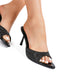 chaussures Uni Glitter Open Toe Stiletto Mule Heels