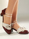 Chaussures Mary Jane Bicolores à Nœud et Talon Bloc 2
