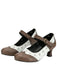 Vintage Brogue Floral Ajouré Talons Bloc 10