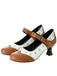 Vintage Brogue Floral Ajouré Talons Bloc