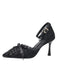 Chaussures à Bout Pointu à Talons Hauts Gothiques en Dentelle Florale