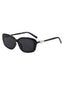 Lunettes De Soleil Carrées Perle Noir Vintage