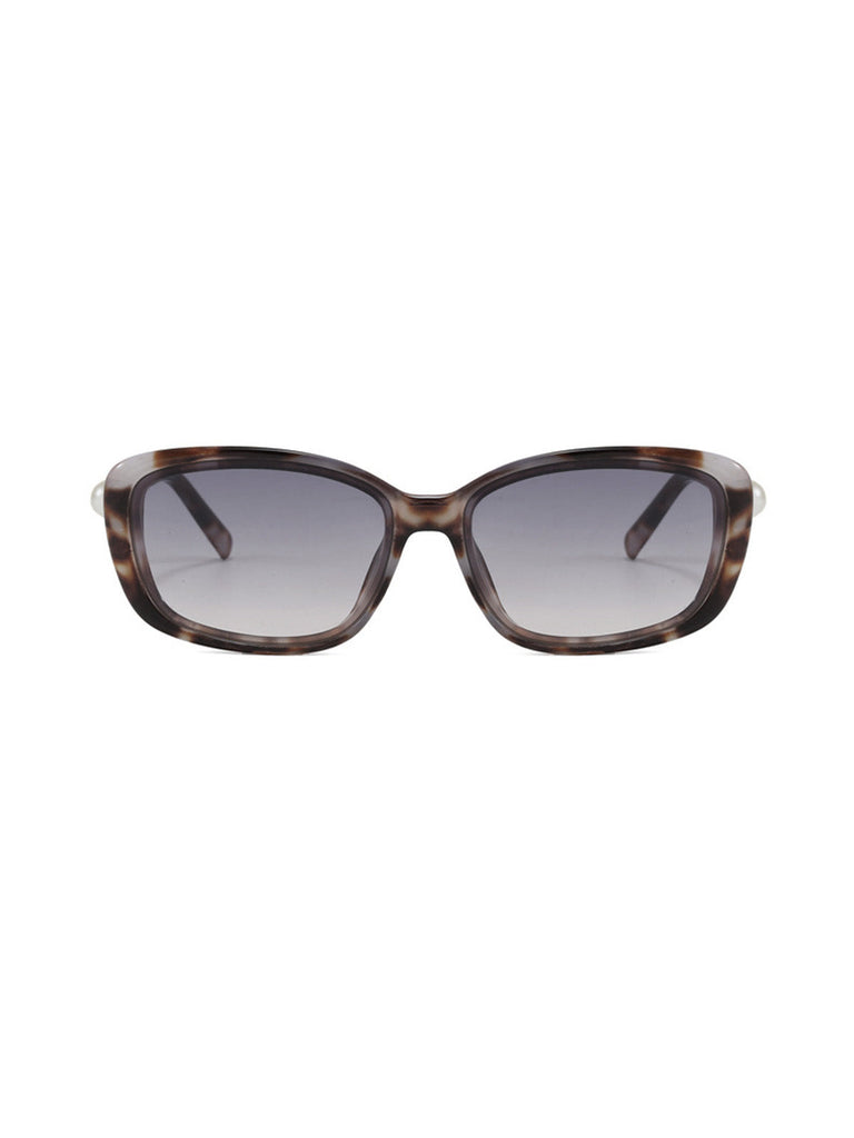 Lunettes de Soleil Vintage Monture Carrée Perle Noir 7