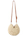 Sac bandoulière tressé en paille en forme de coquillage