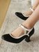 Chaussures Élégantes Bout Pointu Talon Conique Vintage 4