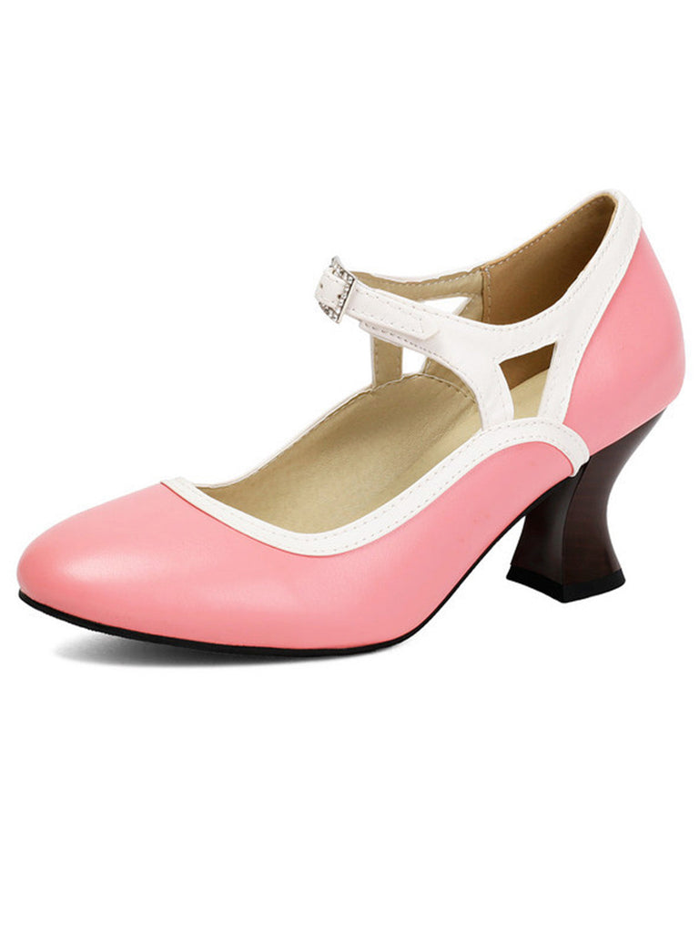 Chaussures Élégantes Bout Pointu Talon Conique Vintage 6