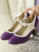 Chaussures Élégantes Bout Pointu Talon Conique Vintage 18