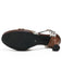 chaussures Bicolore Sangles Croisées Talon Kitten Mary Jane Chaussures 13