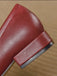 Chaussures Bordeaux Vintage Nœud Bout Carré Enfiler Plates 8
