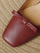 Chaussures Bordeaux Vintage Nœud Bout Carré Enfiler Plates 7