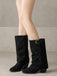 Vintage Frange Mi-Mollet Western Bottes 3