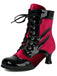 Bottines vintage en velours et cuir verni - 17