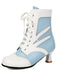 Bottines victoriennes à lacets, perforations et talon moyen