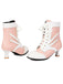 Bottines victoriennes à lacets, perforations et talon moyen
