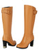 Bottes cavalières hauteur genou à talon bloc et boucle