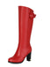 Bottes cavalières hauteur genou à talon bloc et boucle