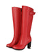 Bottes cavalières hauteur genou à talon bloc et boucle